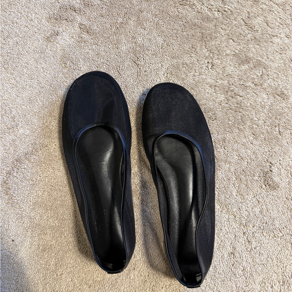 Tony Bianco Black Mesh Ballet Flats
